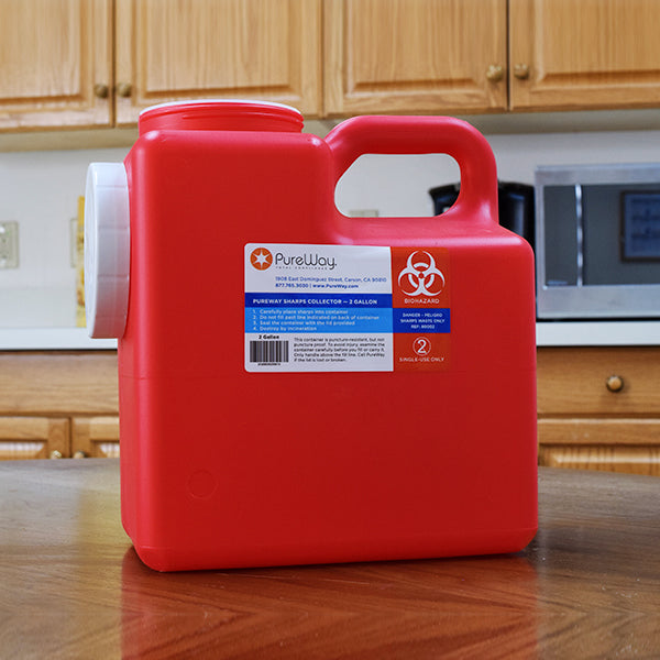 2 Gallon Sharps Container Disposal System (includes pre-paid return label and disposal service)