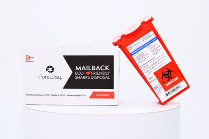 1.4 Quart Sharps Container Disposal System (includes pre-paid return label and disposal service)